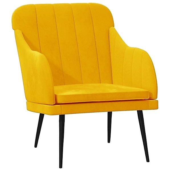 vidaXL Sessel Gelb 63x76x80 cm Samt 351460 günstig online kaufen