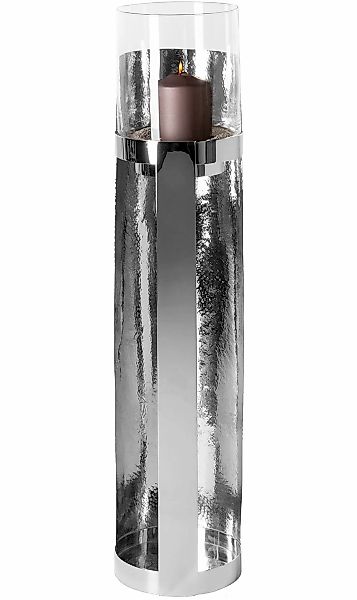 Fink Windlicht "MANIAC" Kerzenhalter, Säule aus Edelstahl, mit Glaszylinder günstig online kaufen