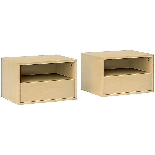 HOMCOM Nachttisch Wandschrank mit Schublade, offenes günstig online kaufen