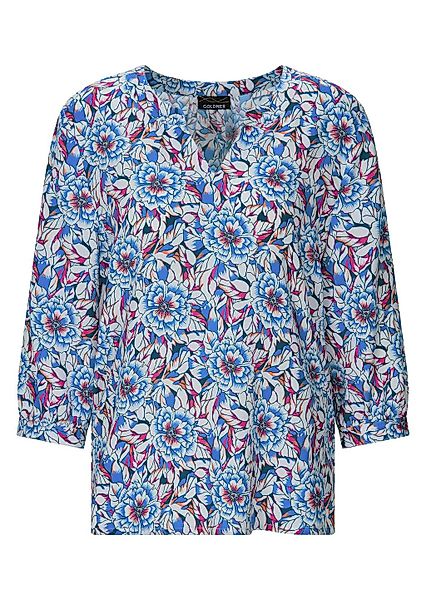 GOLDNER Schlupfbluse "Viskosebluse mit floralem Muster" figurschmeichelnder günstig online kaufen