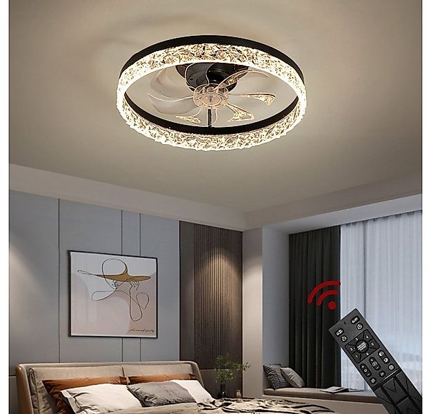 Euroton Deckenventilator Deckenventilator LED Beleuchtung Deckenlampe Fernb günstig online kaufen
