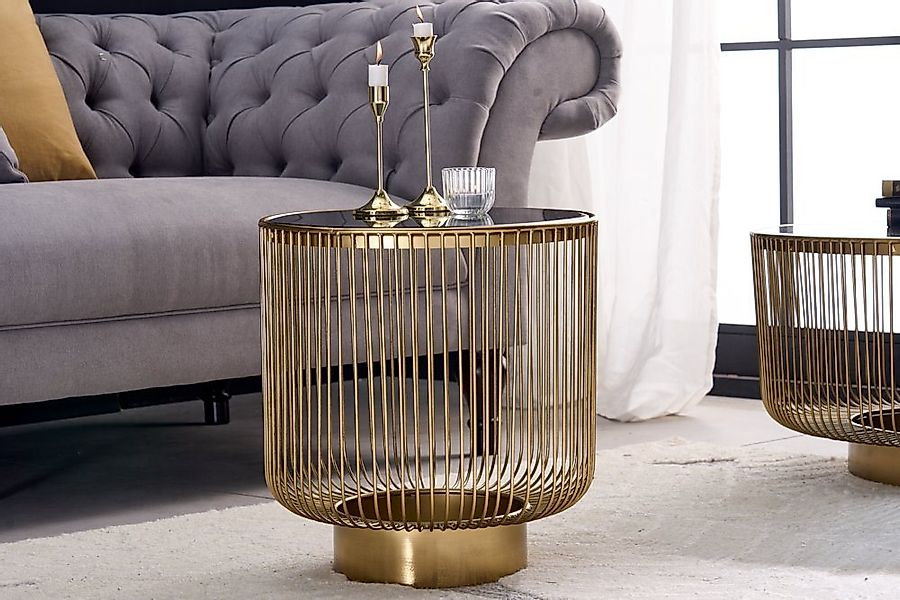 riess-ambiente Beistelltisch VARIATION Ø50cm gold / schwarz (Einzelartikel, günstig online kaufen