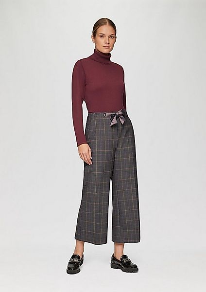s.Oliver Culotte Hose Karierte Culotte mit Bindegürtel günstig online kaufen
