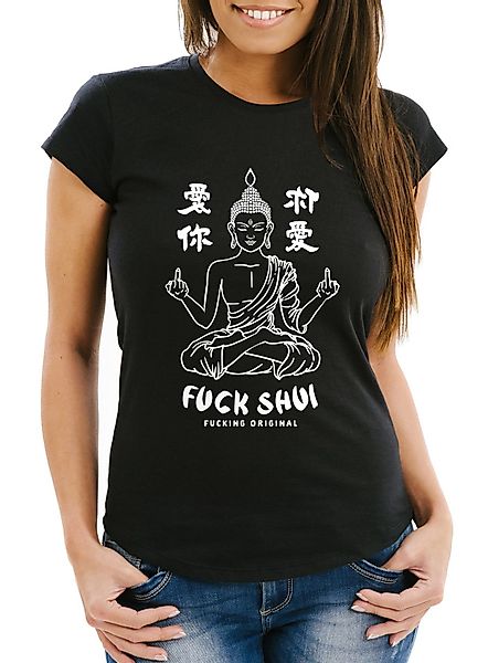 MoonWorks Print-Shirt Damen T-Shirt Buddha Motiv günstig online kaufen