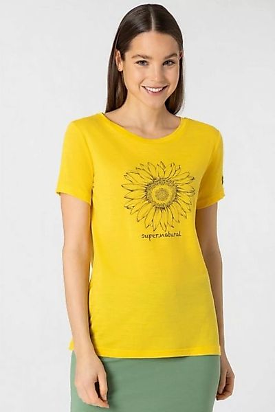 SUPER.NATURAL Print-Shirt Merino T-Shirt W GIRASOL TEE atmungsaktiver Merin günstig online kaufen