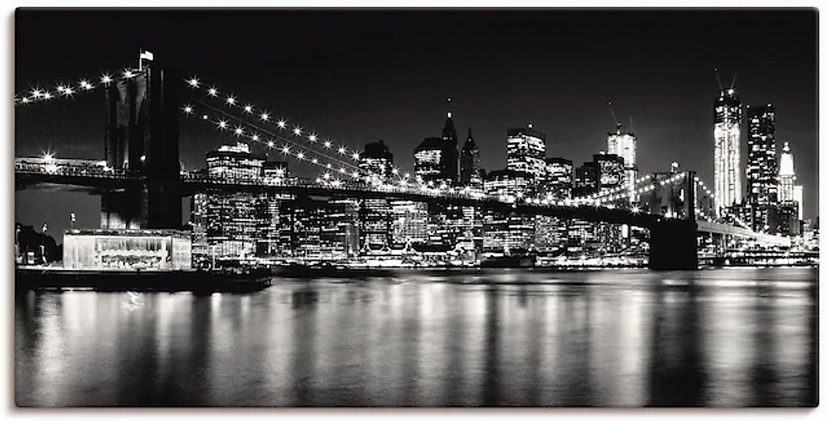 Artland Wandbild »Nächtliche Skyline Manhattan I« Amerika 1 Stk. tlg. als A günstig online kaufen