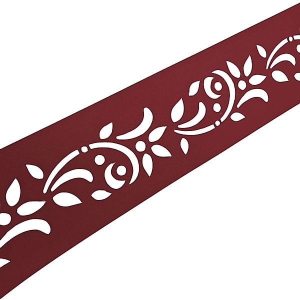 zaunzu Sichtschutz PREMIUM Dekor Floral1 Sichtschutz Bordeauxrot 2,55m günstig online kaufen