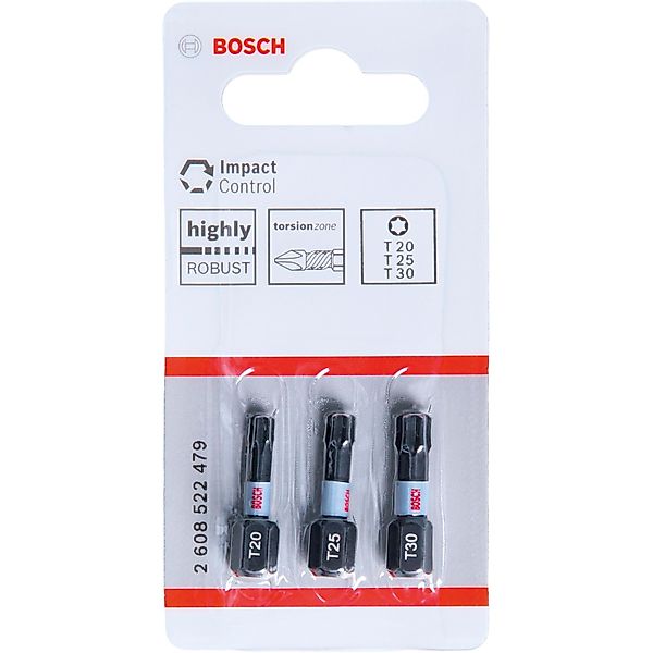 Bosch T20/T25/T30-Schrauberbits Impact Control 3-teilig günstig online kaufen