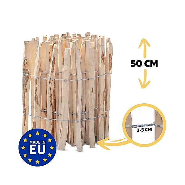 STILTREU Staketenzaun Staketenzaun Haselnuss - Höhe günstig online kaufen