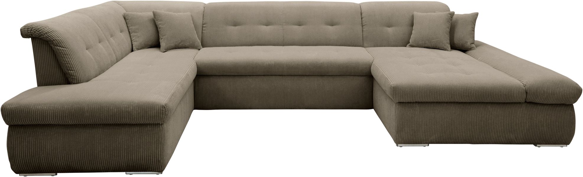 DOMO collection Wohnlandschaft "Moric U-Form, auch in Cord, Breite 353cm, v günstig online kaufen