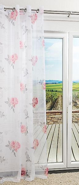 LYSEL® Vorhang Rose (1 St), transparent, günstig online kaufen