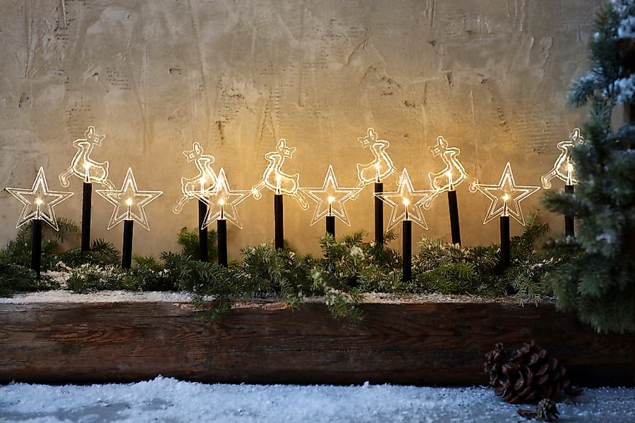 my home LED Gartenleuchte "Leuchtstab Rentier", mit 12 Erdspießen günstig online kaufen