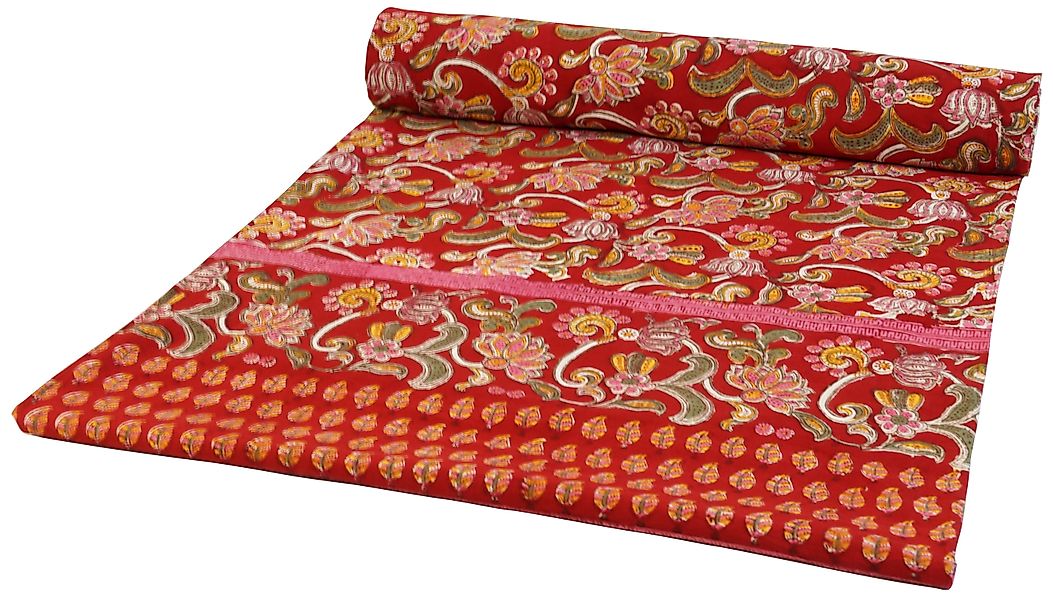 Guru-Shop Tagesdecke Blockdruck Tagesdecke, Bett & günstig online kaufen