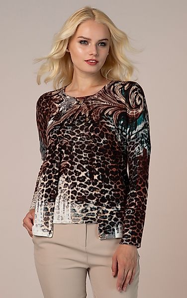 Passioni 2-in-1-Strickjacke Twinset mit Leo- und günstig online kaufen