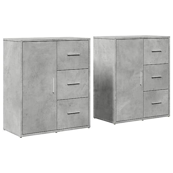 vidaXL Sideboards 2 Stk Betongrau 60x31x70 cm Holzwerkstoff 3276556 günstig online kaufen