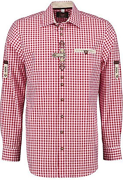 OS Trachten Trachtenhemd TH-0251 Stickerei Krempelarm Kentkragen, Regular F günstig online kaufen