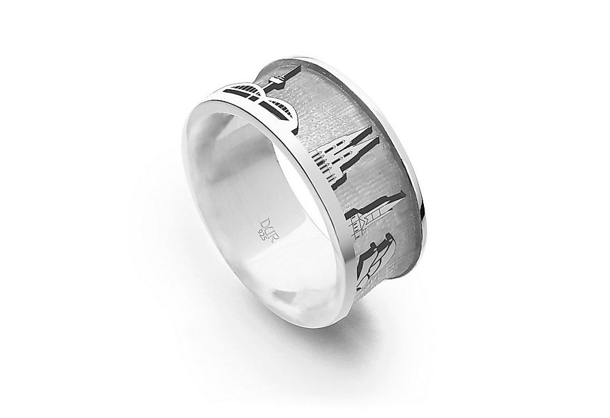 DUR Fingerring DUR Schmuck: Ring "Köln" sandlos, matt, hell rhodiniert, R59 günstig online kaufen