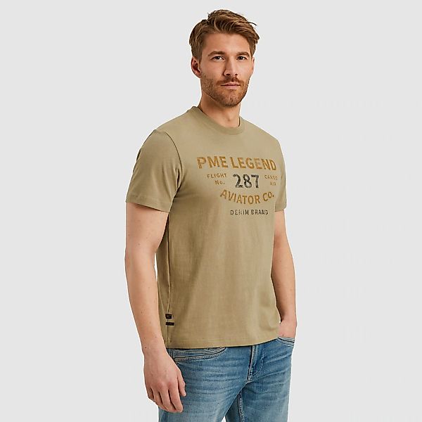 PME LEGEND T-Shirt Short sleeve r-neck open end jersey mit Logo-Print günstig online kaufen
