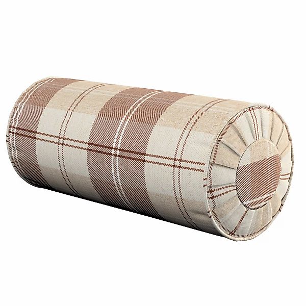 Nackenrolle mit Falten, braun-beige, Ø 20 x 50 cm, Edinburgh (115-80) günstig online kaufen