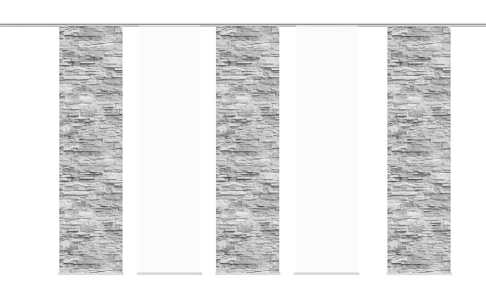 HOME WOHNIDEEN Schiebegardine "FERROLA" Klettband 5 Stk. tlg. HxB: 245x60, günstig online kaufen