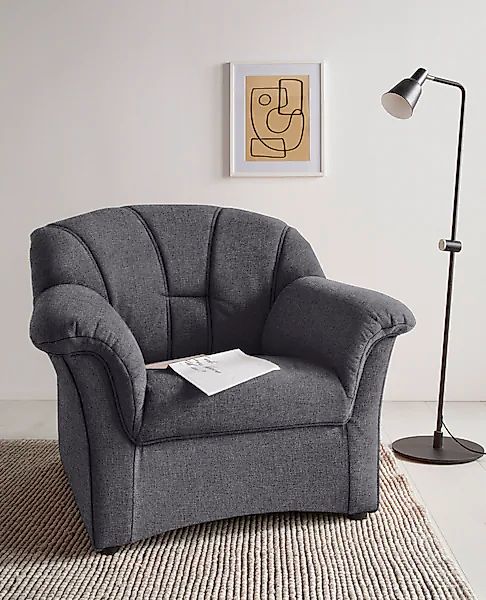 DOMO collection Sessel »Papenburg zeitlose Rückensteppung, elegante Armlehn günstig online kaufen