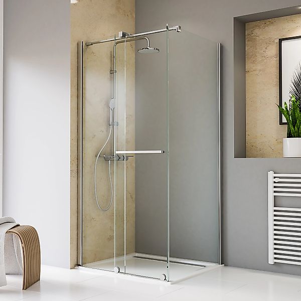 Schulte Schiebetür inkl Seitenwand Toura Türanschlag,inks 120 x 80 cm günstig online kaufen