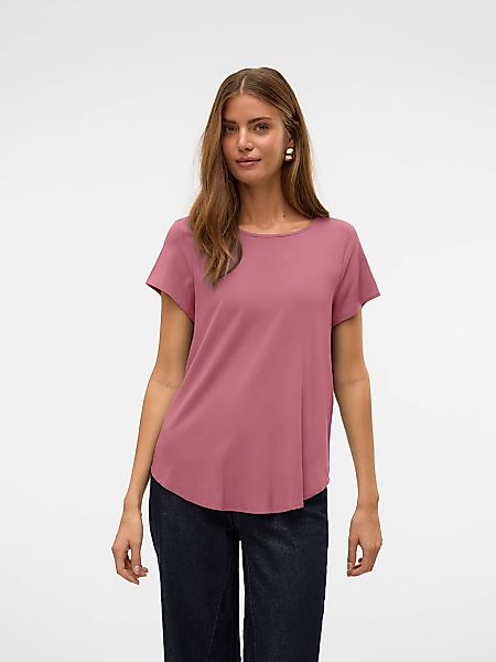 Vero Moda Blusenshirt "VMBELLA SS TOP WVN GA NOOS" Viskosemischung, abgerun günstig online kaufen