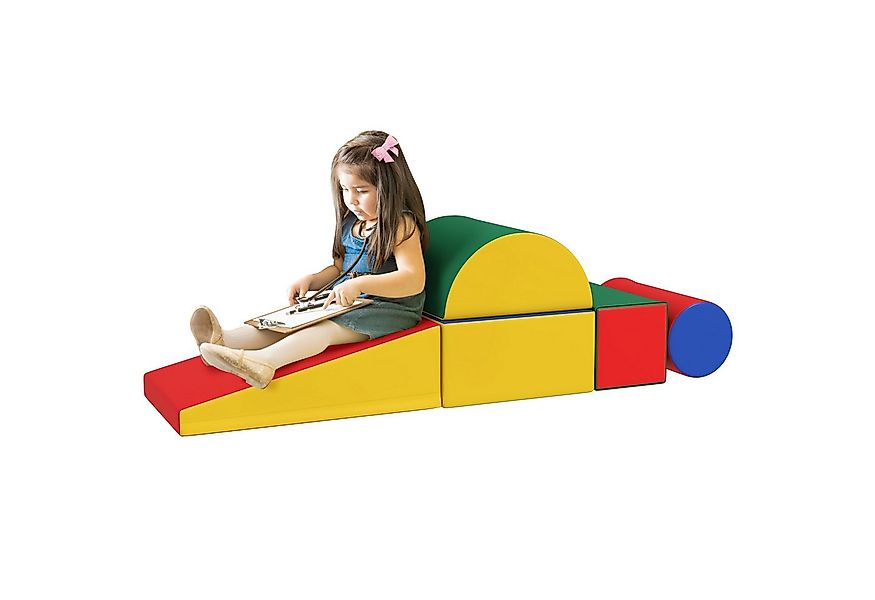 HOMCOM 5er-Set Bauklötze Bauspielzeug zum krabbeln, klettern Spielbausteine günstig online kaufen