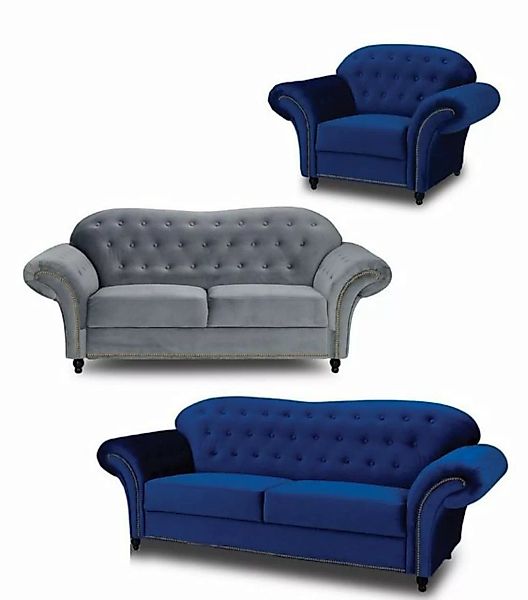 JVmoebel Sofa Chesterfield Sofagarnitur Couch Polster Möbel 3+2+1, Made in günstig online kaufen