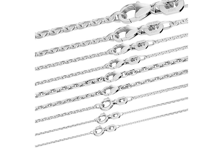 HOPLO Silberkette Ankerkette diamantiert Länge 45cm - Breite 2,5mm - 925 Si günstig online kaufen