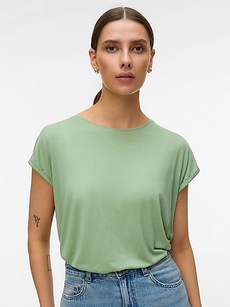 Vero Moda Rundhalsshirt VMAVA PLAIN SS TOP GAJRS NOOS Materialmix, regular günstig online kaufen