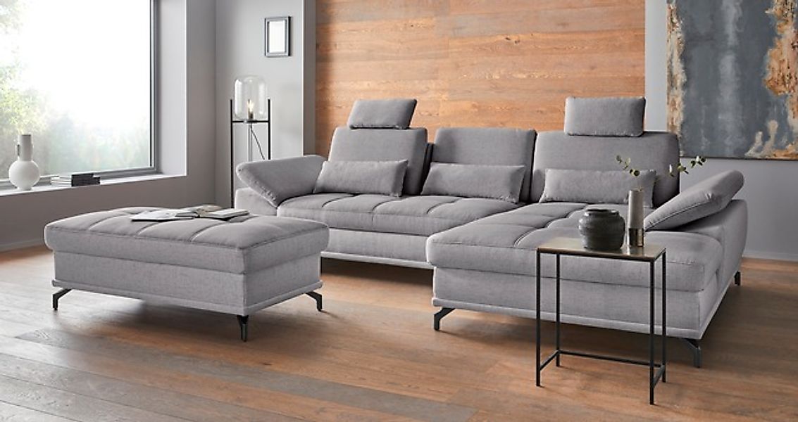 PLACES OF STYLE Ecksofa »Costello L-Form, B: 301 cm mit Sitztiefen-, Armtei günstig online kaufen