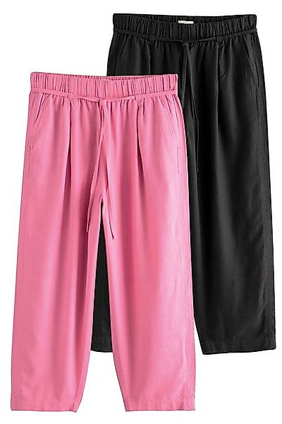 Next Stoffhose Hose mit Barrel-Bein und Bindegürtel, 2er-Pack (2-tlg) günstig online kaufen