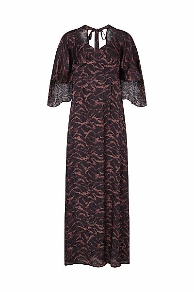 Lily and Lionel Midikleid "Lydia Angel Sleeve Midnight Tiger Print Maxi Dre günstig online kaufen