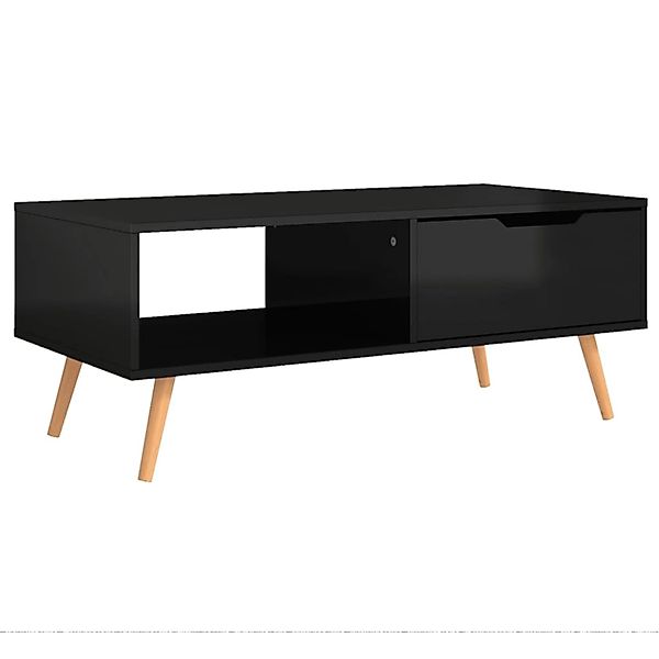 vidaXL Couchtisch Hochglanz-Schwarz 100x49,5x43 cm Holzwerkstoff günstig online kaufen