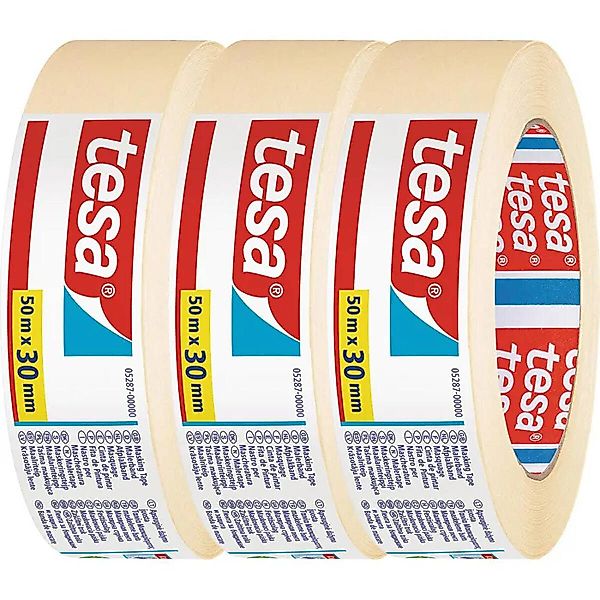 tesa Kreppband ECONOMY Malerband (Spar-Set, 3-St) günstig online kaufen