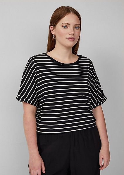 QS Kurzarmshirt T-Shirt Locker geschnittenes T-Shirt aus Modalmix günstig online kaufen