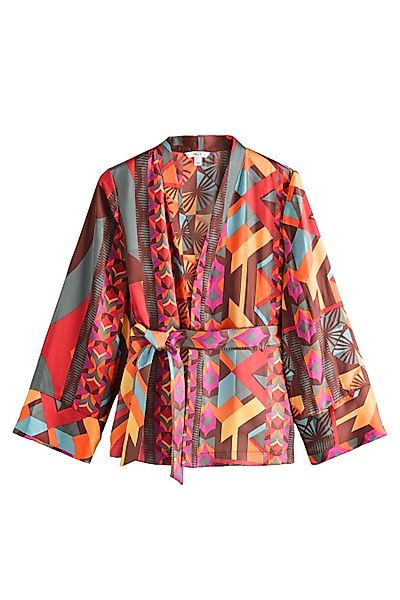 Next Satinbluse Strukturierter Satin-Kimono mit Drapierung günstig online kaufen
