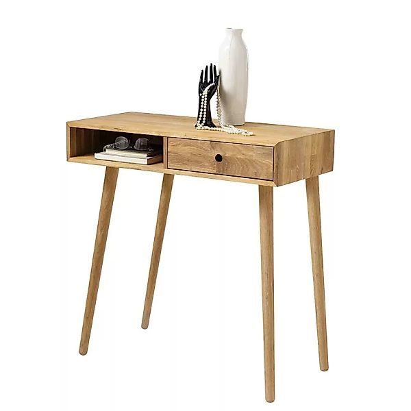 Konsolentisch aus Eiche Massivholz geölt einer Schublade günstig online kaufen