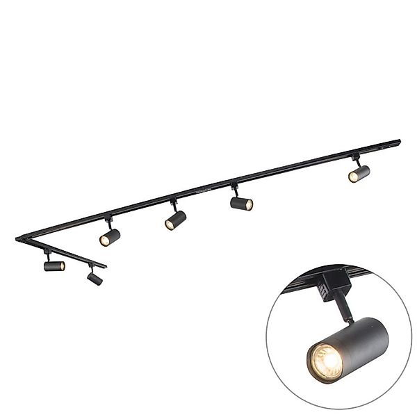 Qazqa Schienensystem-Sets Iconic jeana, 286 cm, (1-tlg), GU10, Modern, Stah günstig online kaufen