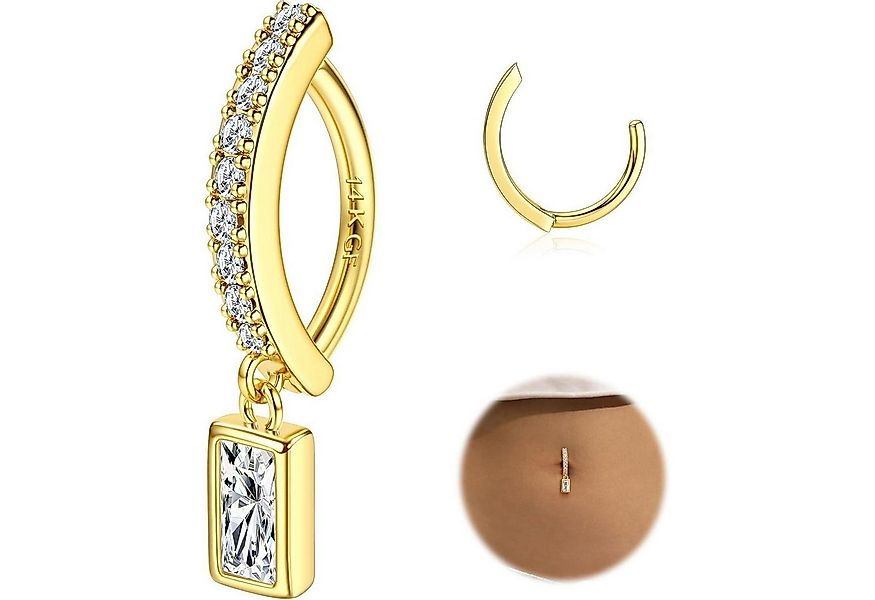LuxusKollektion Bauchnabelpiercing Bauchnabelpiercing Gold Chirurgenstahl Z günstig online kaufen