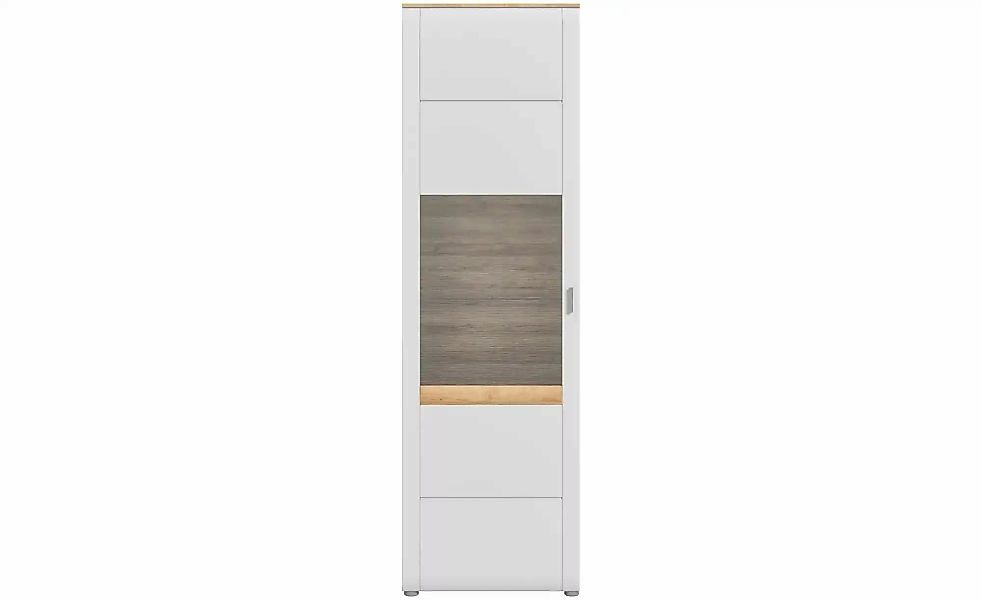 ebuy24 Ashton Vitrinenschrank 1 Tür Matt HellgrauEiche Dekor günstig online kaufen