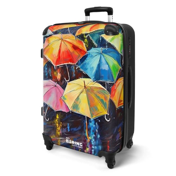 NoBoringSuitcases.com© Hartschalen-Trolley Regenschirme - Malerei - günstig online kaufen