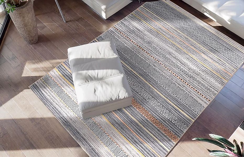 me gusta Teppich "Faye 1125" rechteckig 6 mm Höhe Flachgewebe, gedrucktes M günstig online kaufen