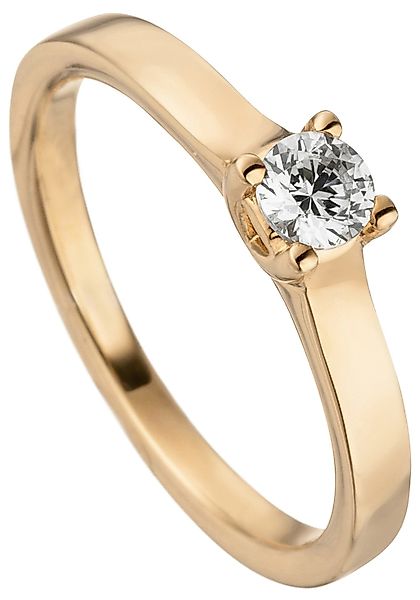 JOBO Fingerring "Ring mit Diamant Brillant 0,25 ct.", 585 Roségold günstig online kaufen