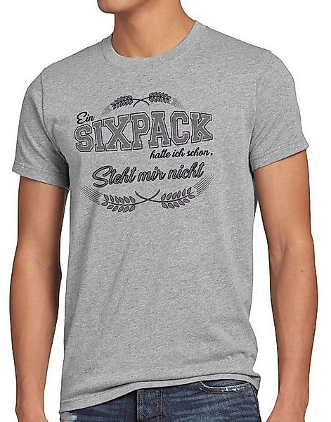 style3 T-Shirt Sixpack hatte ich steht nicht bier trinken vatertag männerta günstig online kaufen