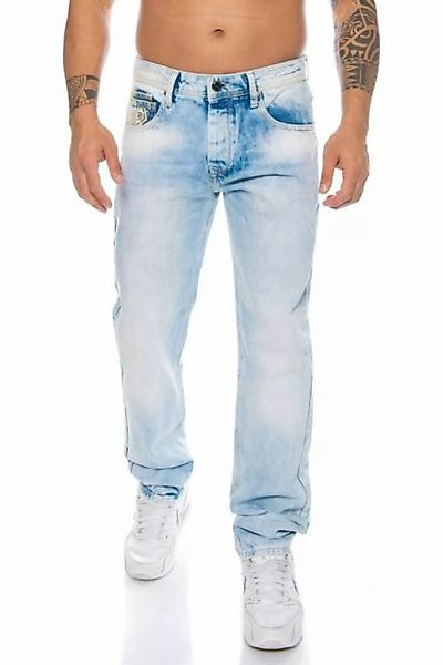 Cipo & Baxx Regular-fit-Jeans Herren Jeans Hose mit dezenten Nähten im schl günstig online kaufen