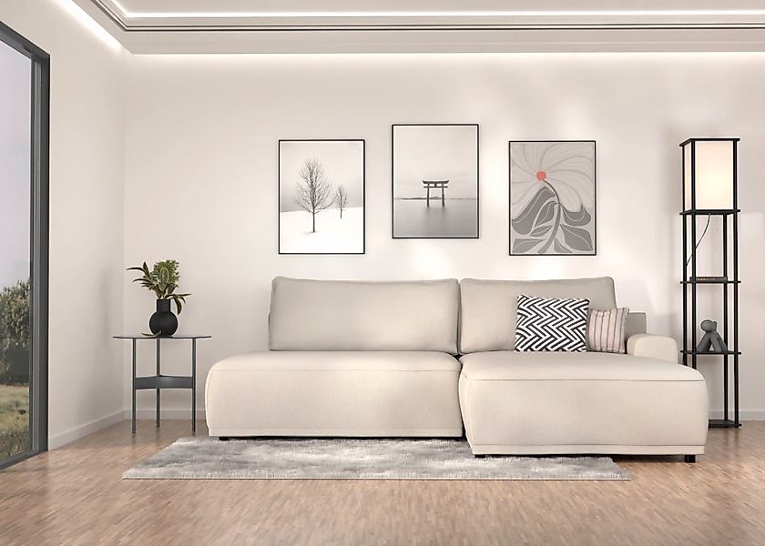 TRENDMANUFAKTUR Ecksofa "Fordon II, Schlafsofa mit Bettkasten, Couch in L-F günstig online kaufen