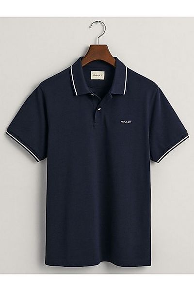 Gant Tipping Piqué Poloshirt Navy - Größe 3XL günstig online kaufen
