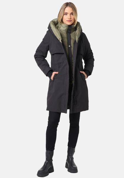 Navahoo Kurzmantel "Snowelf" Wintermantel mit hohem Kragen und großer Kapuz günstig online kaufen
